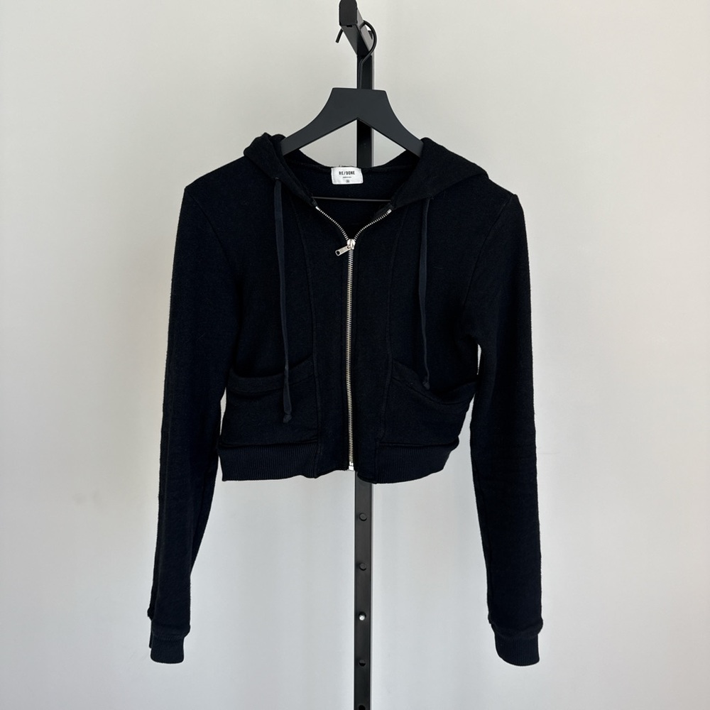 Redone zip up hoodie XS